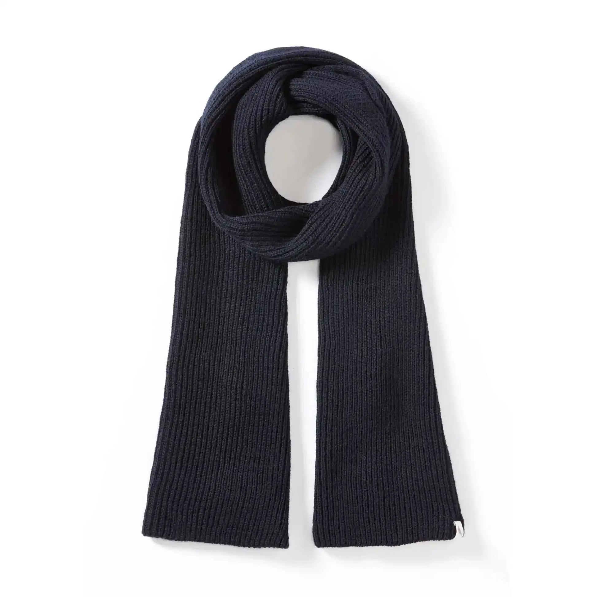 Buy Peregrine Porter Navy Ribbed Scarf | Scarvess at Woven Durham