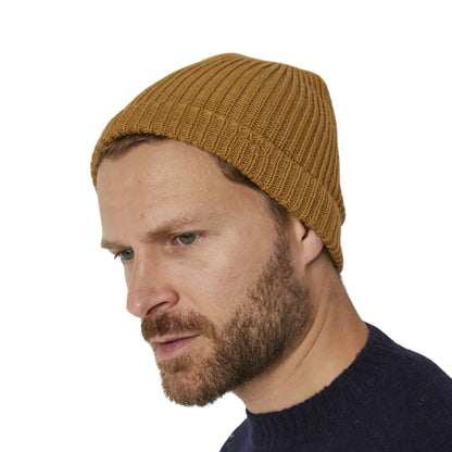 Buy Peregrine Porter Wheat Ribbed Beanie | Wool Hatss at Woven Durham