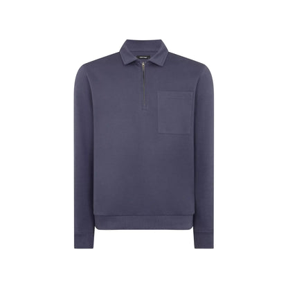 Buy Remus Uomo Quater-Zip Long Sleeve Polo - Navy | Long-Sleeved Polo Shirtss at Woven Durham