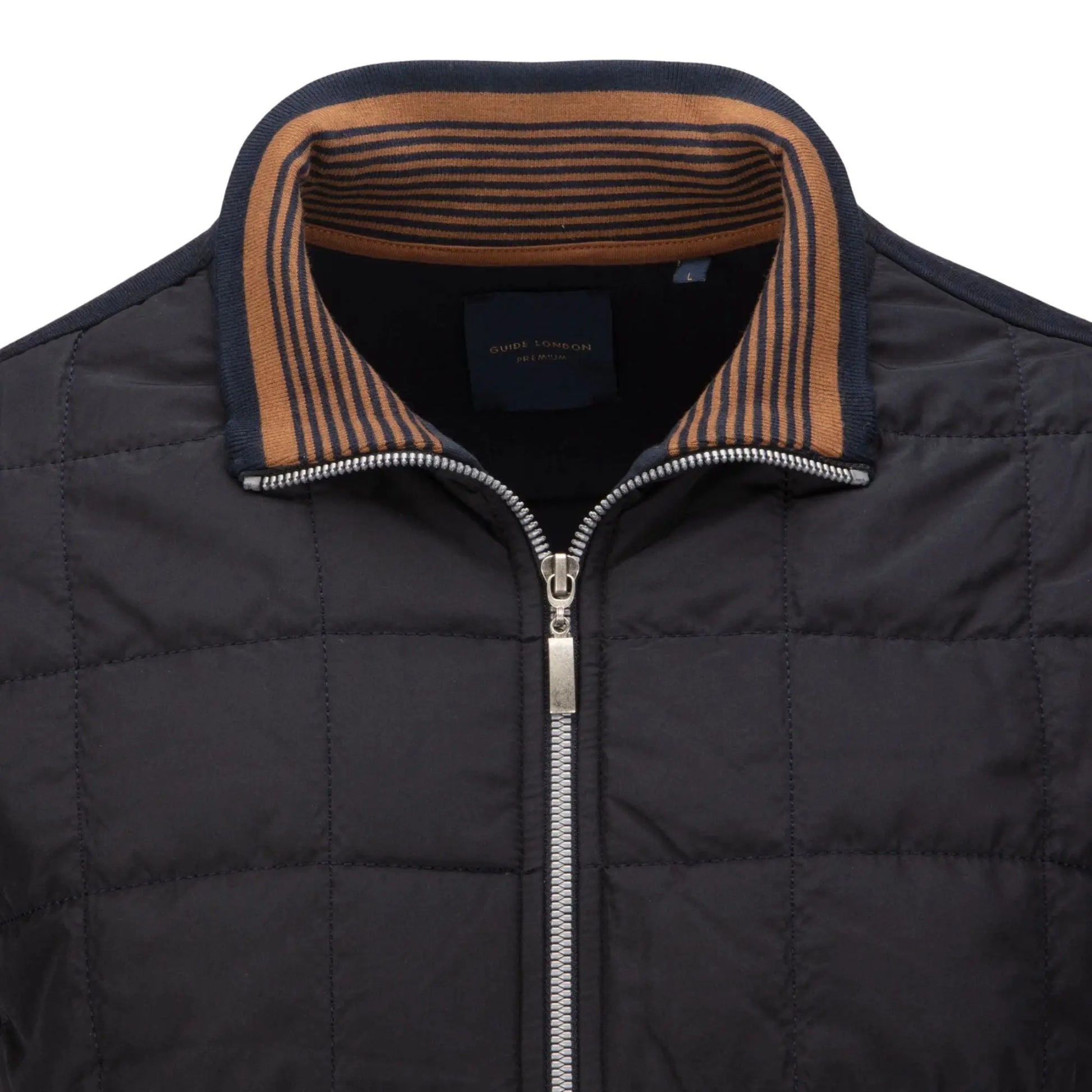Buy Guide London Quilted Jacket - Navy | Bomber Jacketss at Woven Durham