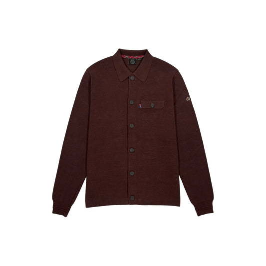 Buy Merc London Rathbone Knitted Overshirt - Brown | Overshirtss at Woven Durham