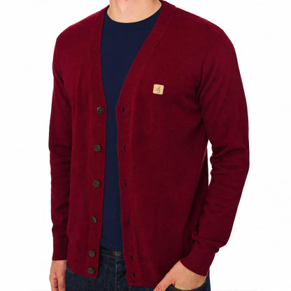 Buy Gabicci Vintage Red Macklin Button Through Cardigan | Cardiganss at Woven Durham