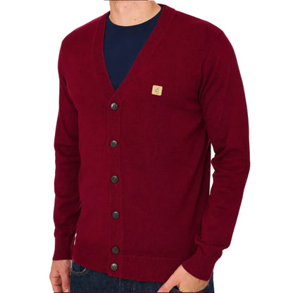 Buy Gabicci Vintage Red Macklin Button Through Cardigan | Cardiganss at Woven Durham