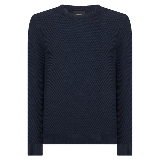 Buy Remus Uomo Ribbed Crew-Neck Jumper - Navy | Crew-Neck Jumperss at Woven Durham