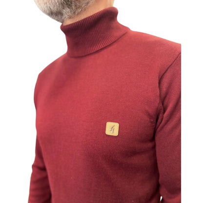 Buy Gabicci Vintage Ricardo Roll Neck Jumper - Mulberry | Roll-Neck Jumperss at Woven Durham