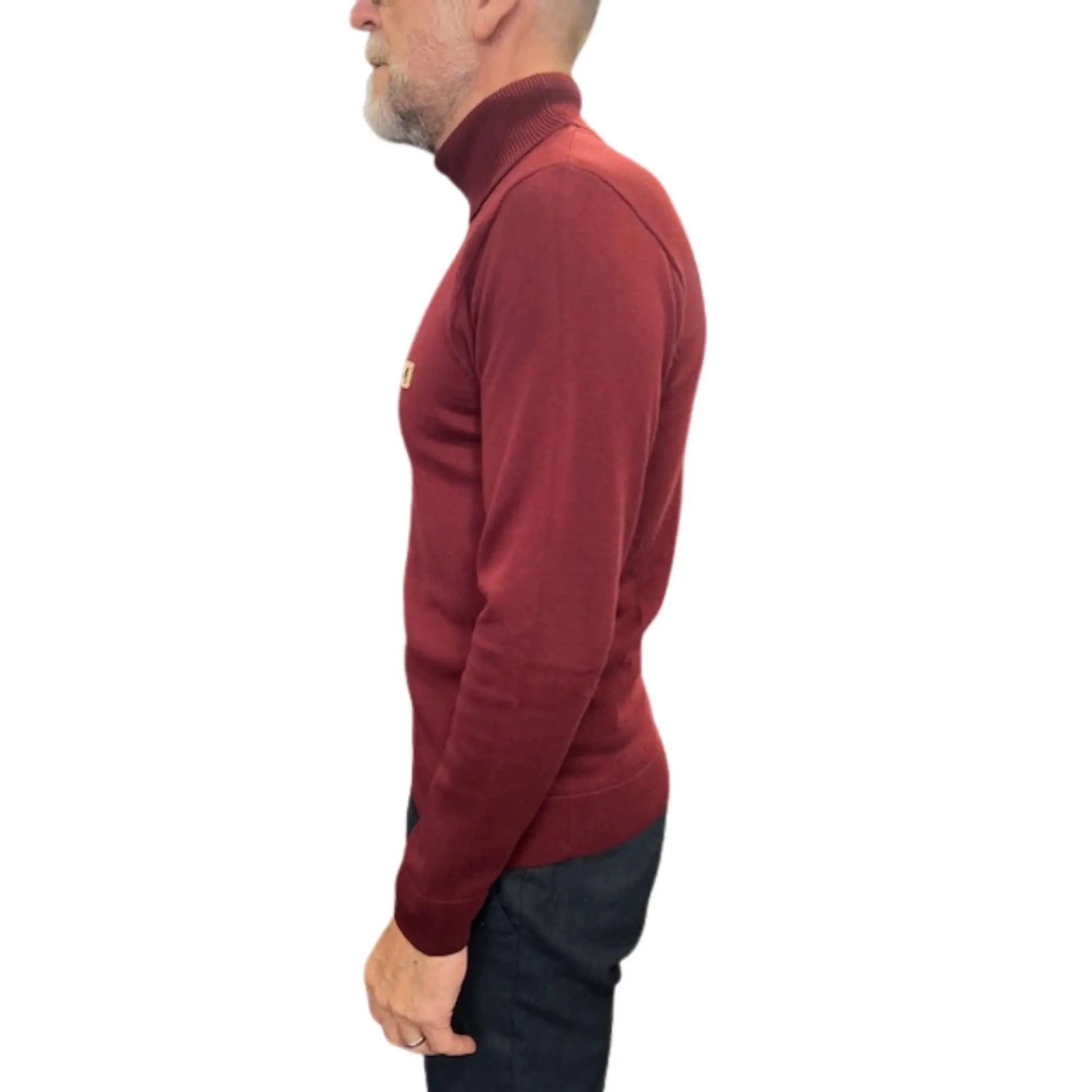 Buy Gabicci Vintage Ricardo Roll Neck Jumper - Mulberry | Roll-Neck Jumperss at Woven Durham