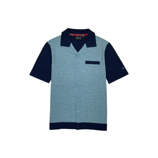 Buy Merc London Roby Knitted Polo - Navy | Short-Sleeved Polo Shirtss at Woven Durham