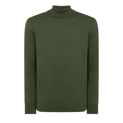 Buy Remus Uomo Roll-Neck Sweater - Green | Roll-Neck Jumperss at Woven Durham