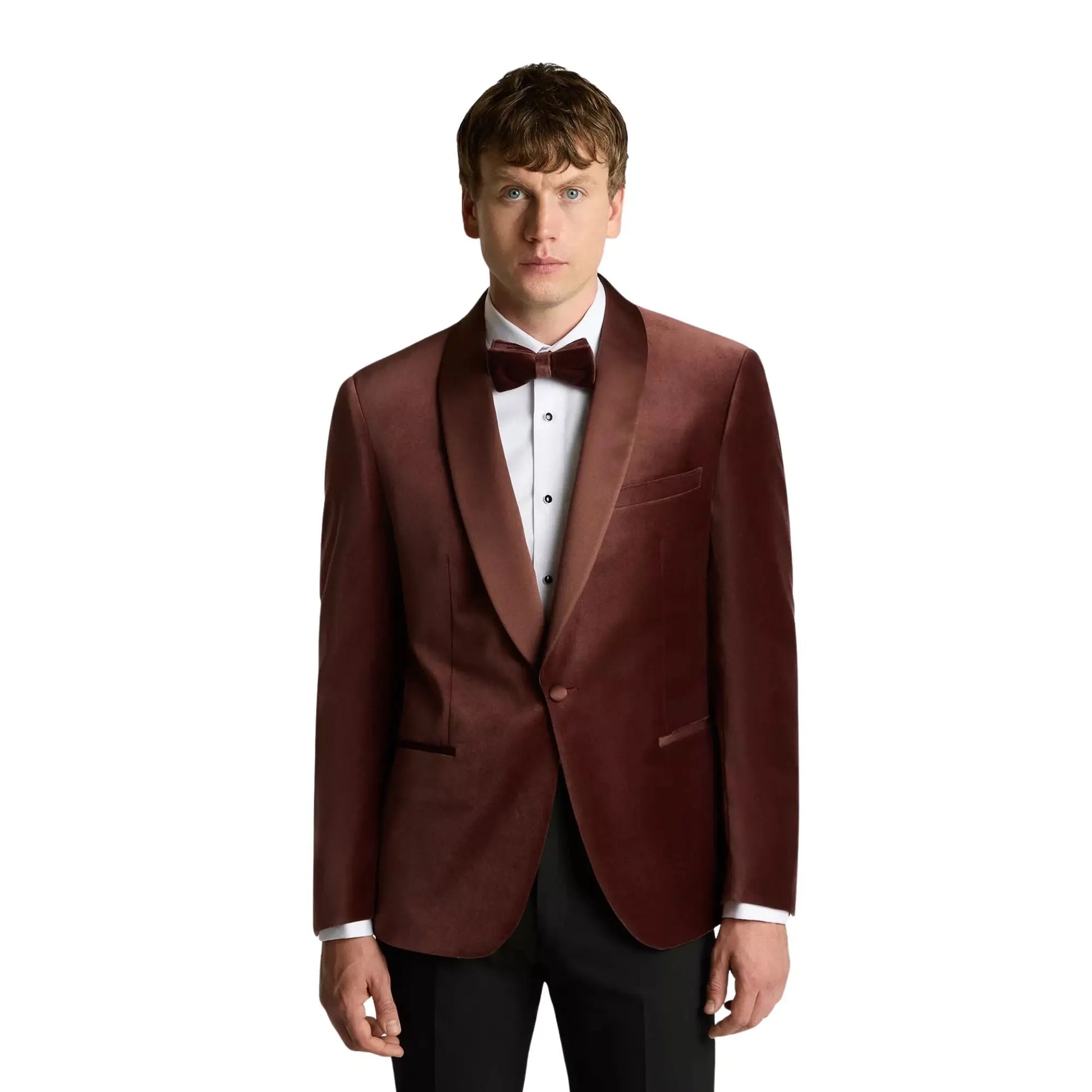 Buy Remus Uomo Romeo Shawl Collar Dinner Jacket - Burgundy | Blazerss at Woven Durham