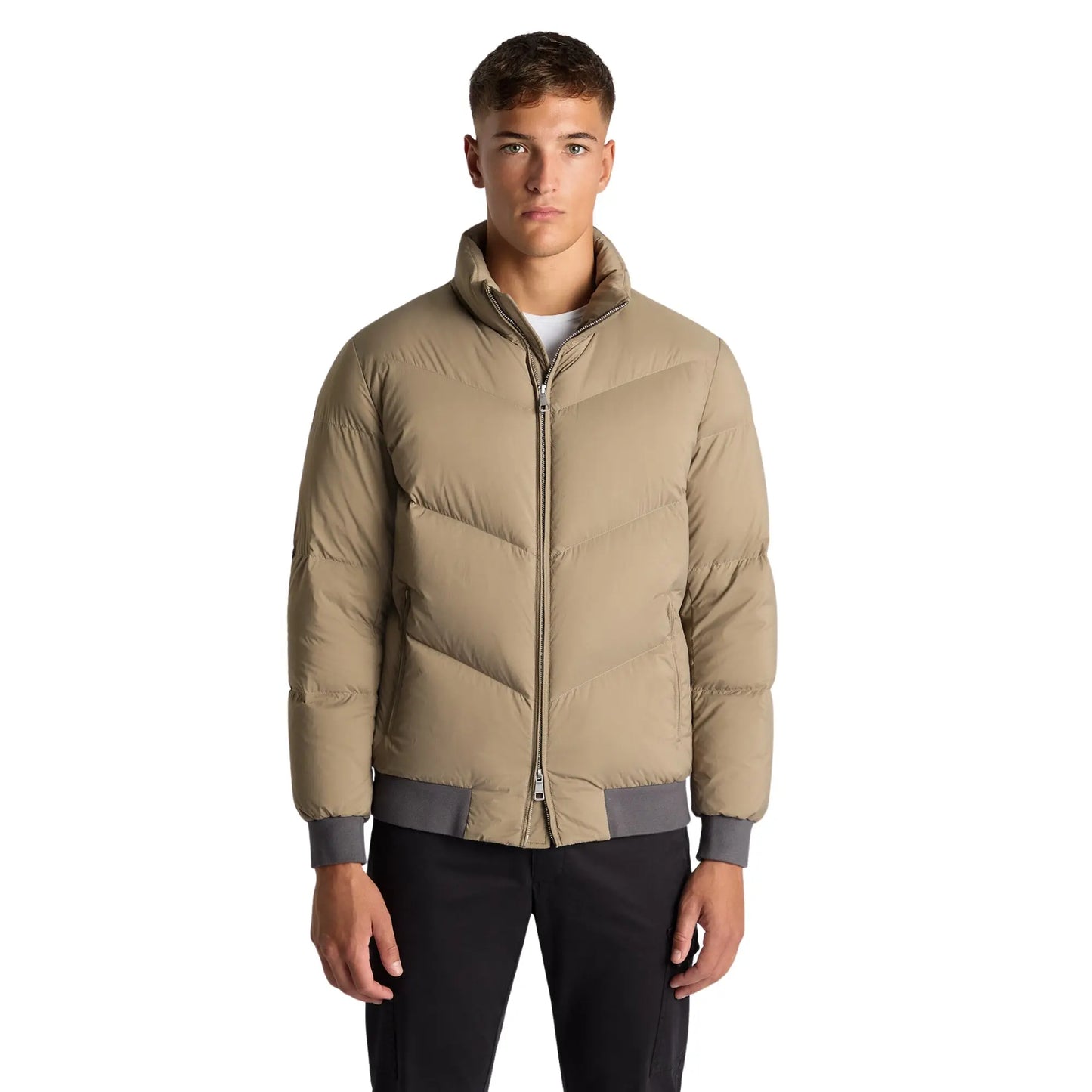 Buy Remus Uomo Ryker Taupe Padded Coat | Coatss at Woven Durham