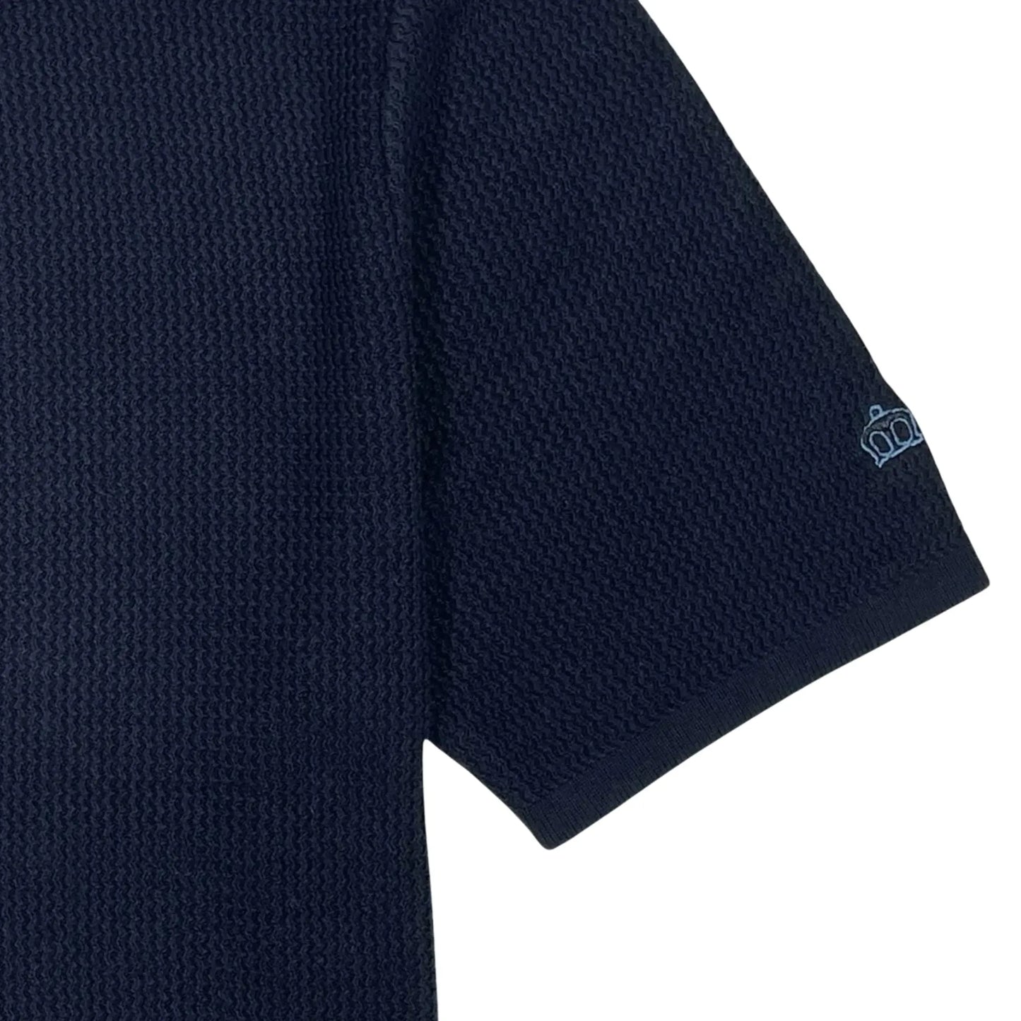Buy Merc London Salop Knitted Polo - Navy | Short-Sleeved Polo Shirtss at Woven Durham
