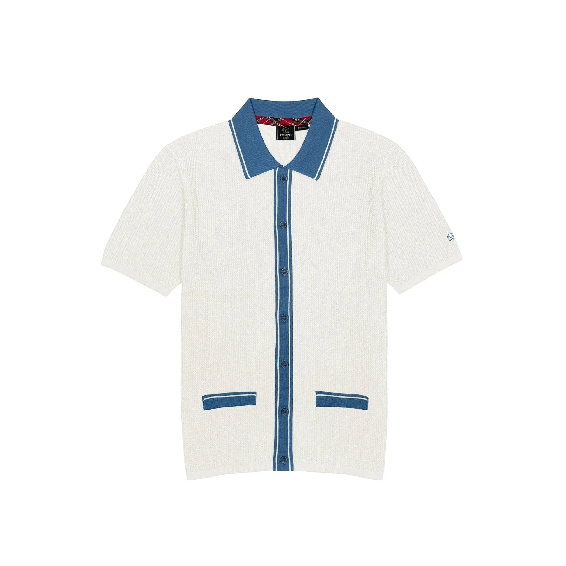 Buy Merc London Salop Knitted Polo - Vanilla | Short-Sleeved Polo Shirtss at Woven Durham