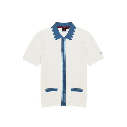 Buy Merc London Salop Knitted Polo - Vanilla | Short-Sleeved Polo Shirtss at Woven Durham