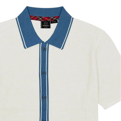 Buy Merc London Salop Knitted Polo - Vanilla | Short-Sleeved Polo Shirtss at Woven Durham