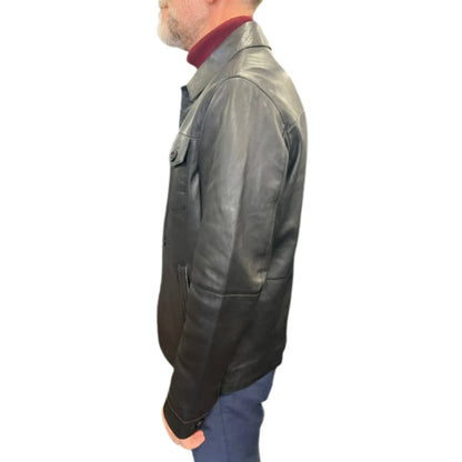 Buy Gabicci Vintage Sam Leather Jacket - Black | Leather Jackets at Woven Durham