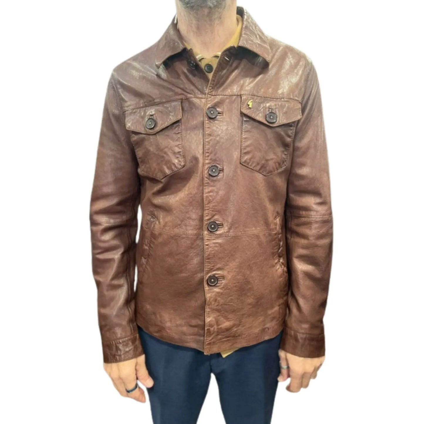 Buy Gabicci Vintage Sam Leather Jacket - Tan | Leather Jackets at Woven Durham