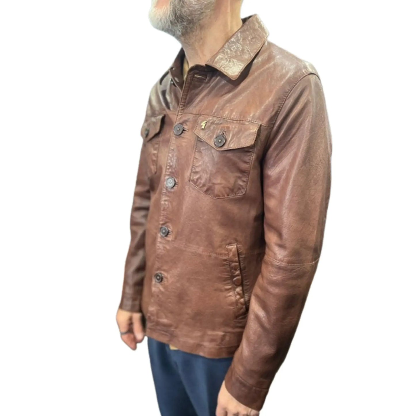 Buy Gabicci Vintage Sam Leather Jacket - Tan | Leather Jackets at Woven Durham