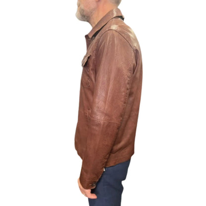 Buy Gabicci Vintage Sam Leather Jacket - Tan | Leather Jackets at Woven Durham