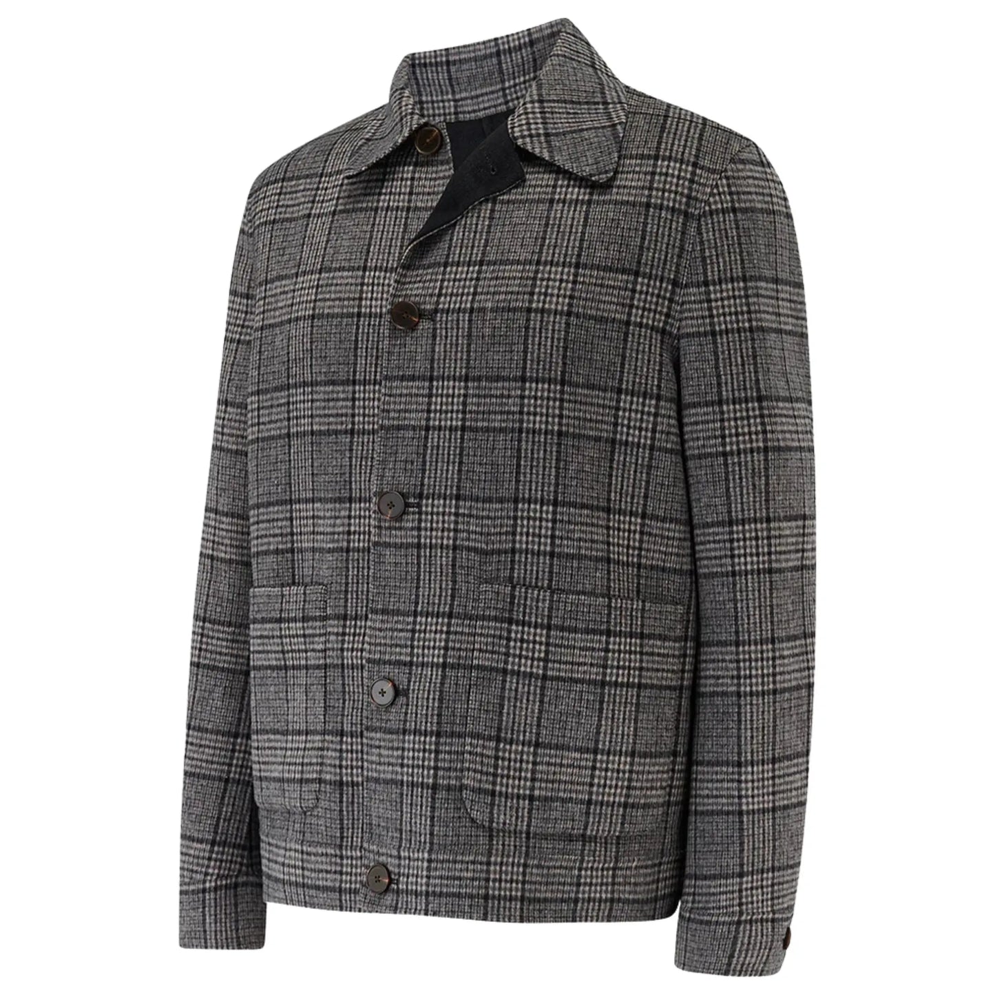 Buy Guards London Scott Reversible Wool Blend Jacket - Black/Black Check | Blazerss at Woven Durham