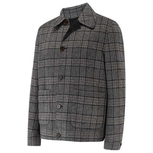 Buy Guards London Scott Reversible Wool Blend Jacket - Black/Black Check | Blazerss at Woven Durham