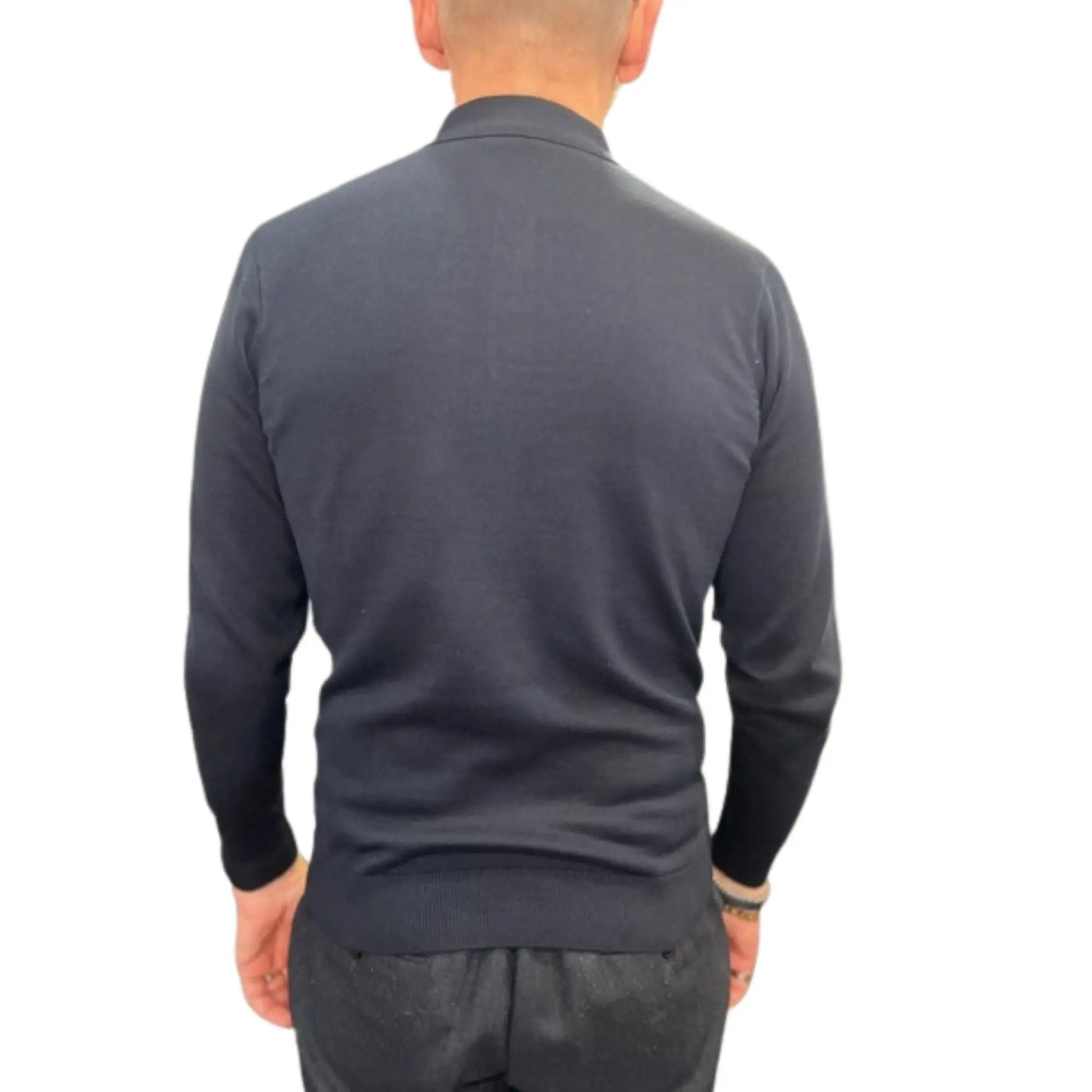 Buy Gabicci Vintage Searle Striped Knitted Polo Shirt - Navy | Short-Sleeved Polo Shirtss at Woven Durham