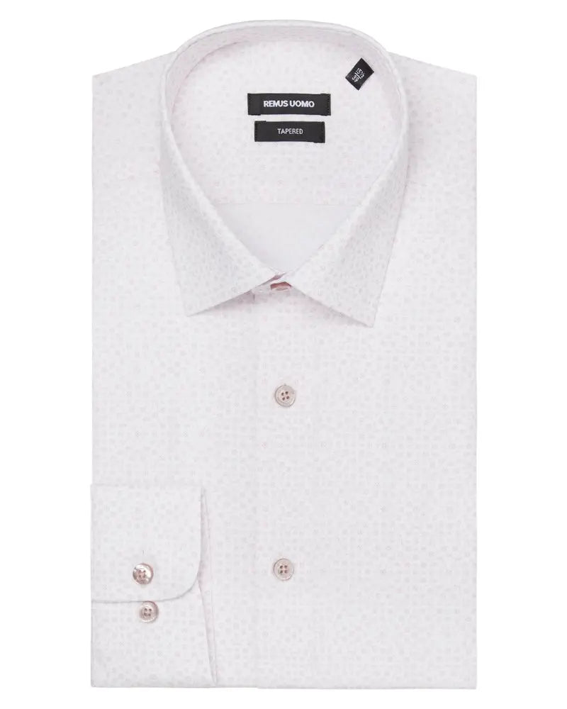 Buy Remus Uomo Seville Patterned Shirt - Pink | Long-Sleeved Shirtss at Woven Durham