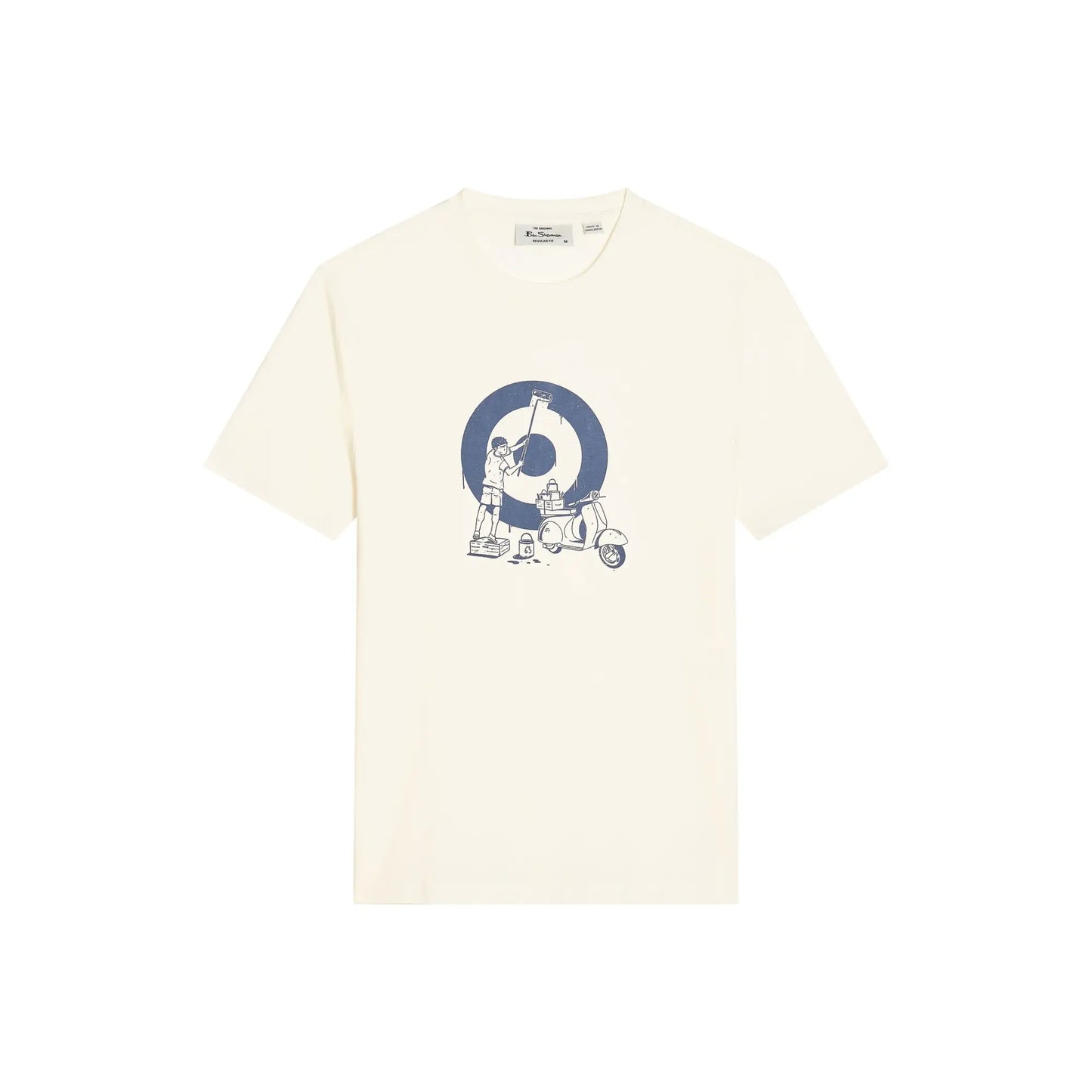 Buy Ben Sherman Short Sleeve Rascal Target T-Shirt - Ivory | T-Shirtss at Woven Durham