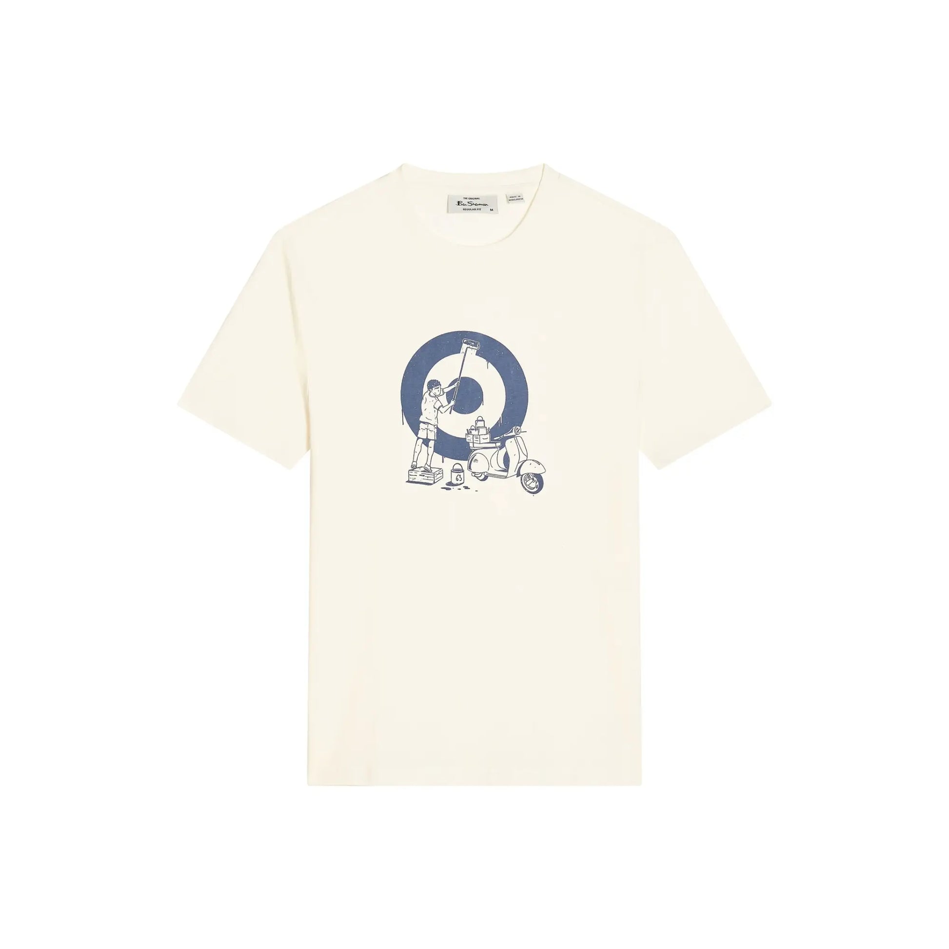 Buy Ben Sherman Short Sleeve Rascal Target T-Shirt - Ivory | T-Shirtss at Woven Durham