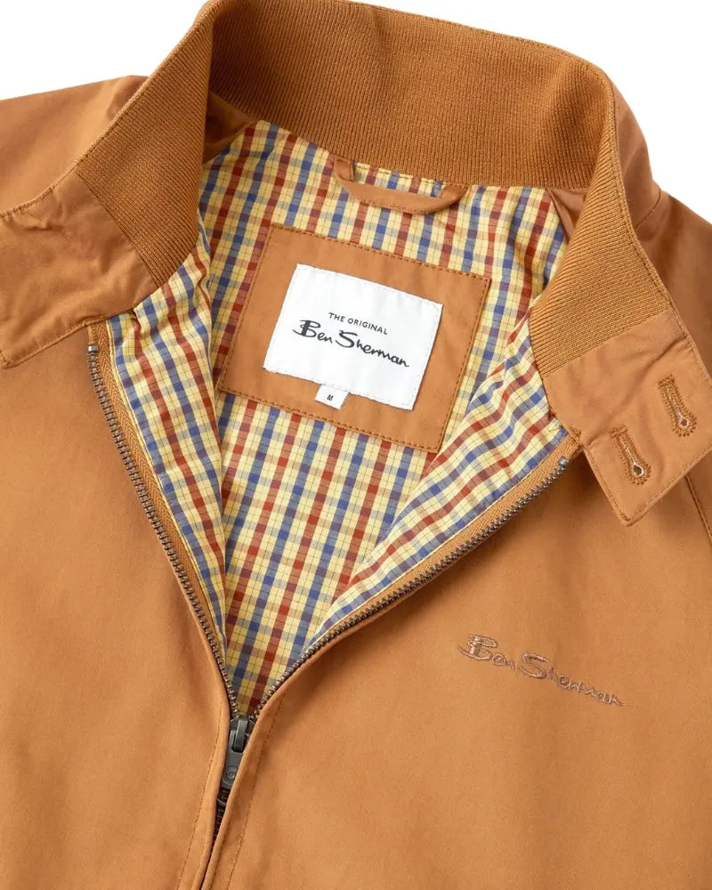 Ben Sherman Signature Harrington Jacket Tan Buy Woven Durham