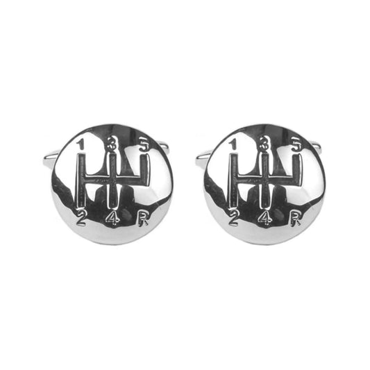 Buy Dalaco Silver Gear Lever Cufflinks | Cufflinkss at Woven Durham