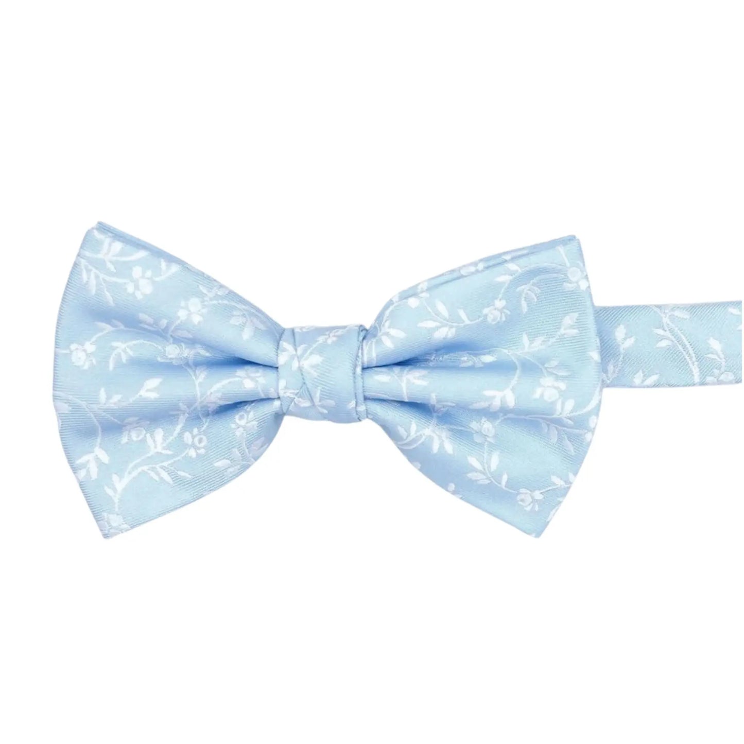 Buy L.A. Smith Sky Blue Leafy Floral Bow Tie | Pre-Tied Bow Tiess at Woven Durham