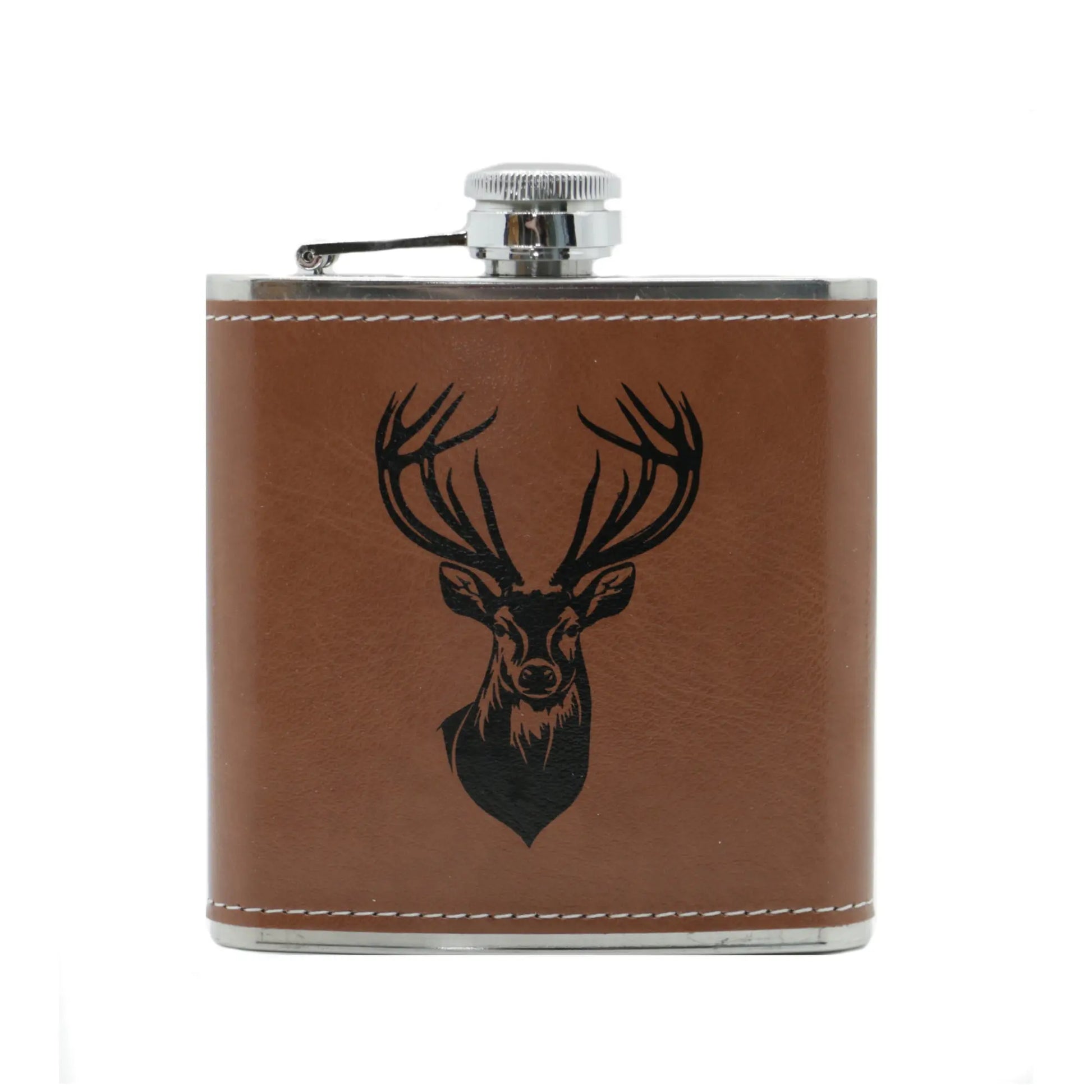 Buy Dalaco Stag Design Hip Flask - Steel | Hip Flaskss at Woven Durham