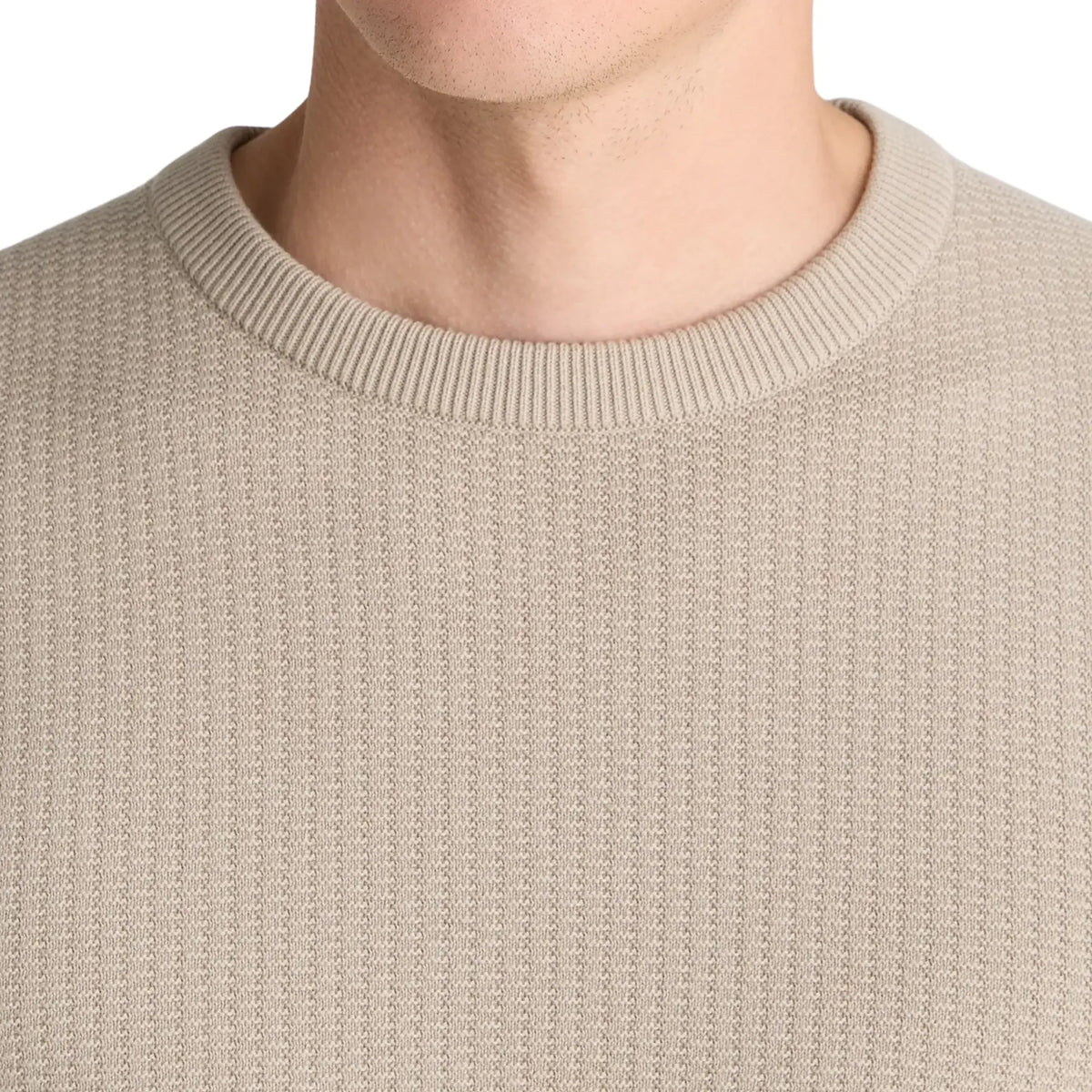 Buy Remus Uomo Stone Textured Long Sleeve Jumper | Crew-Neck Jumperss at Woven Durham