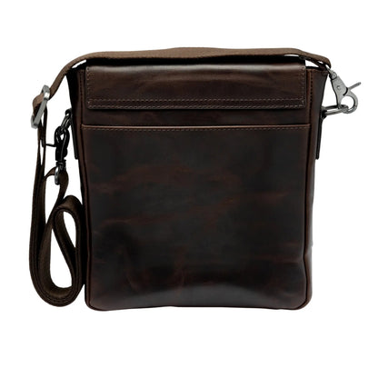 Buy Loake Stratford Dark Brown Calf Cross Body Bag | Bags & Satchelss at Woven Durham