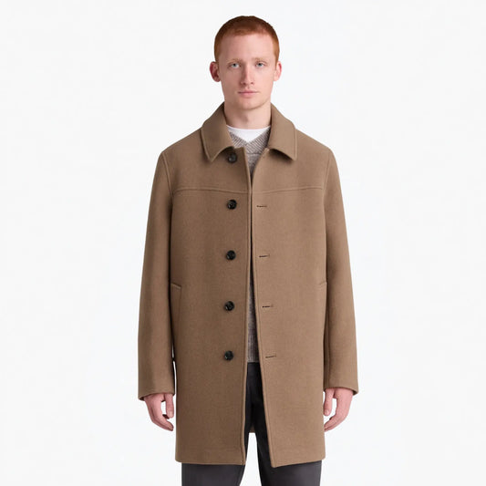Buy Remus Uomo Taupe Carlsen Tailored Coat | Coatss at Woven Durham