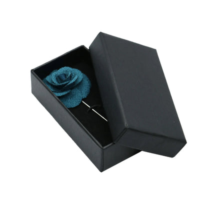 Buy Dalaco Teal Blue Flower Lapel Pin | Lapel Accessoriess at Woven Durham