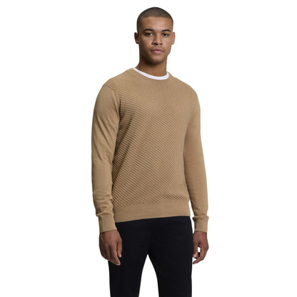 Buy Ben Sherman Texture Front Biscuit Crew Neck Jumper | Crew-Neck Jumperss at Woven Durham