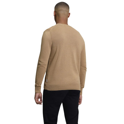 Buy Ben Sherman Texture Front Biscuit Crew Neck Jumper | Crew-Neck Jumperss at Woven Durham