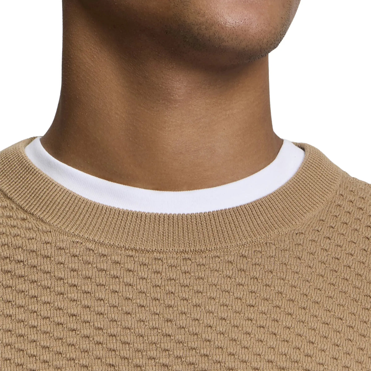 Buy Ben Sherman Texture Front Biscuit Crew Neck Jumper | Crew-Neck Jumperss at Woven Durham