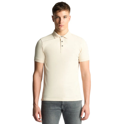 Buy Remus Uomo Textured Collar Polo Shirt - Cream | Short-Sleeved Polo Shirtss at Woven Durham