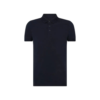 Buy Remus Uomo Textured Collar Stretch Polo Shirt - Navy | Short-Sleeved Polo Shirtss at Woven Durham