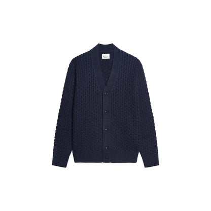 Buy Ben Sherman Textured Navy Cardigan | Crew-Neck Jumperss at Woven Durham