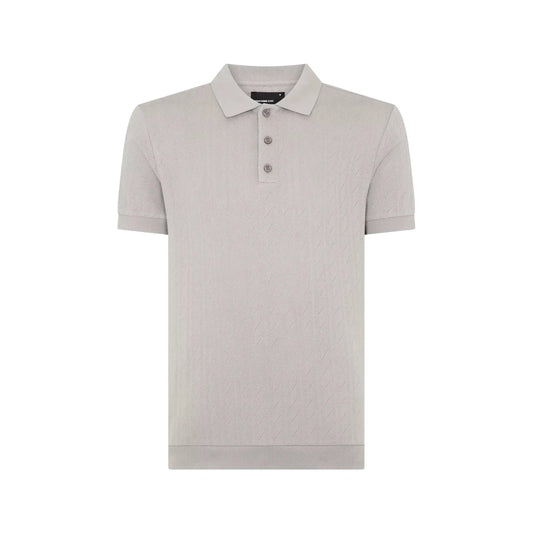 Buy Remus Uomo Textured Polo - Grey | Short-Sleeved Polo Shirtss at Woven Durham