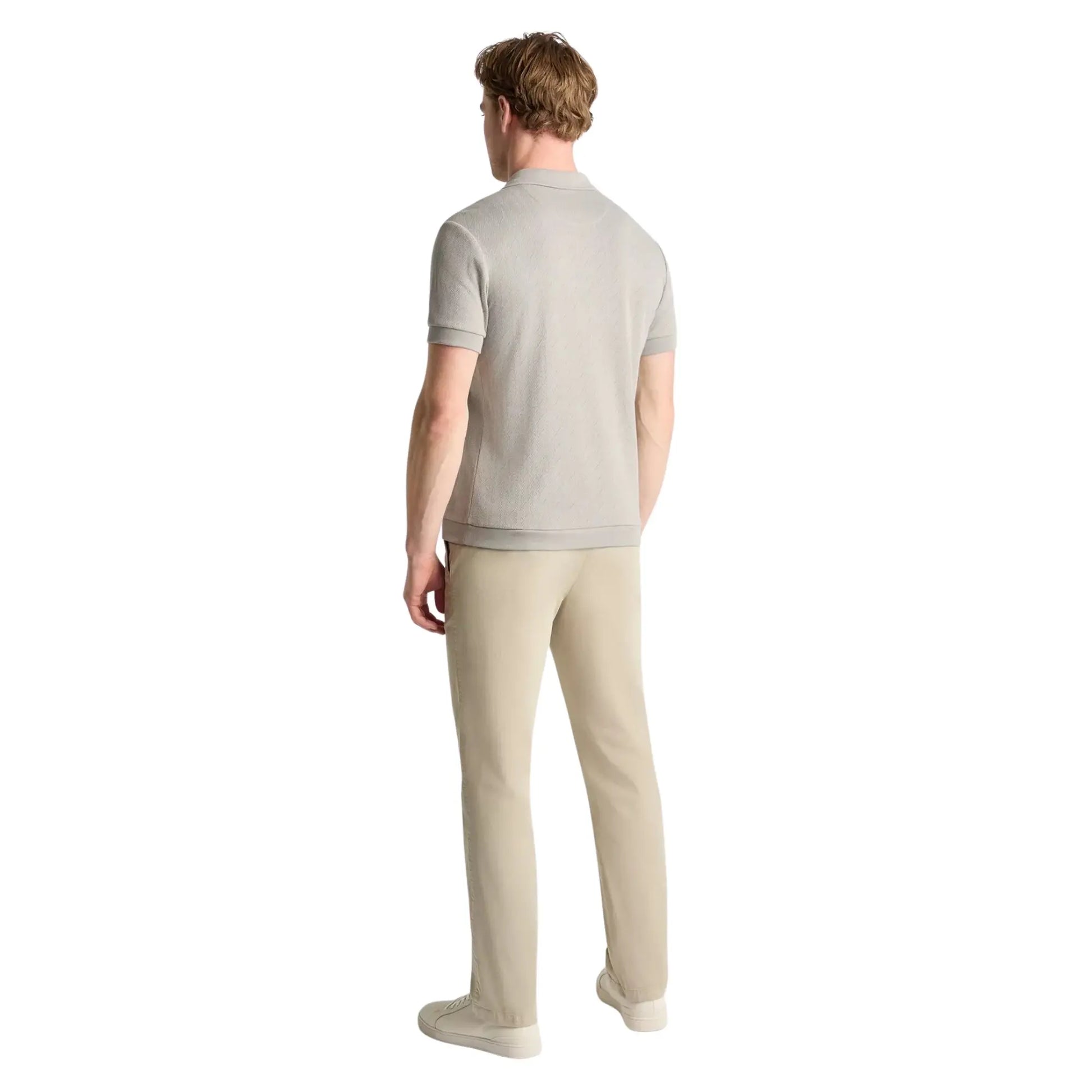 Buy Remus Uomo Textured Polo - Grey | Short-Sleeved Polo Shirtss at Woven Durham