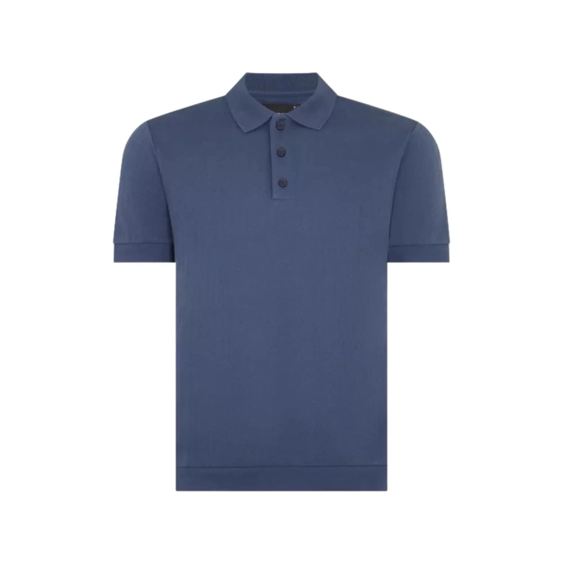 Buy Remus Uomo Textured Polo - Navy | Short-Sleeved Polo Shirtss at Woven Durham