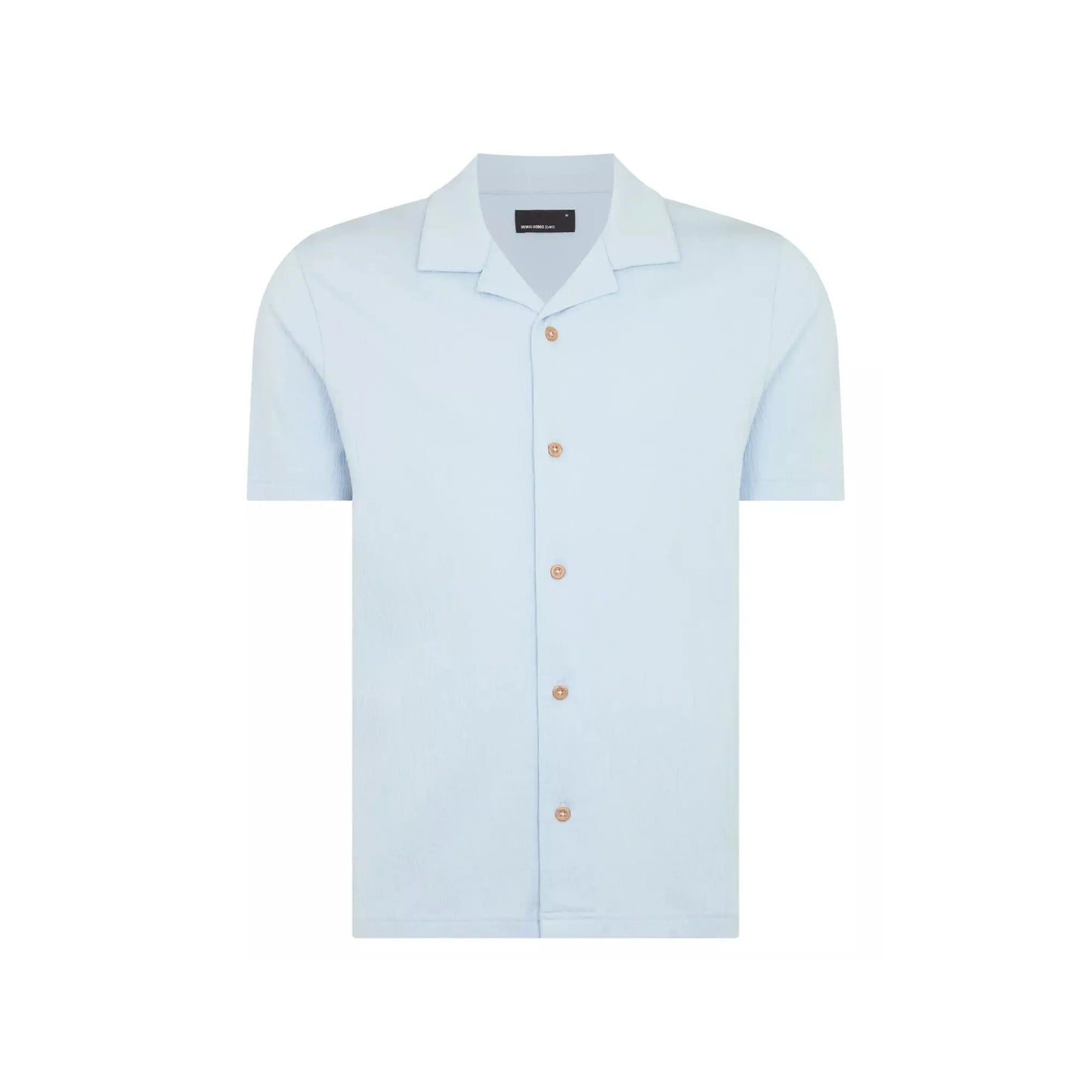 Buy Remus Uomo Textured Short Sleeve Shirt - Sky Blue | Short-Sleeved Shirtss at Woven Durham
