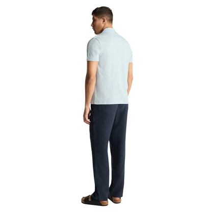 Buy Remus Uomo Textured Short Sleeve Shirt - Sky Blue | Short-Sleeved Shirtss at Woven Durham