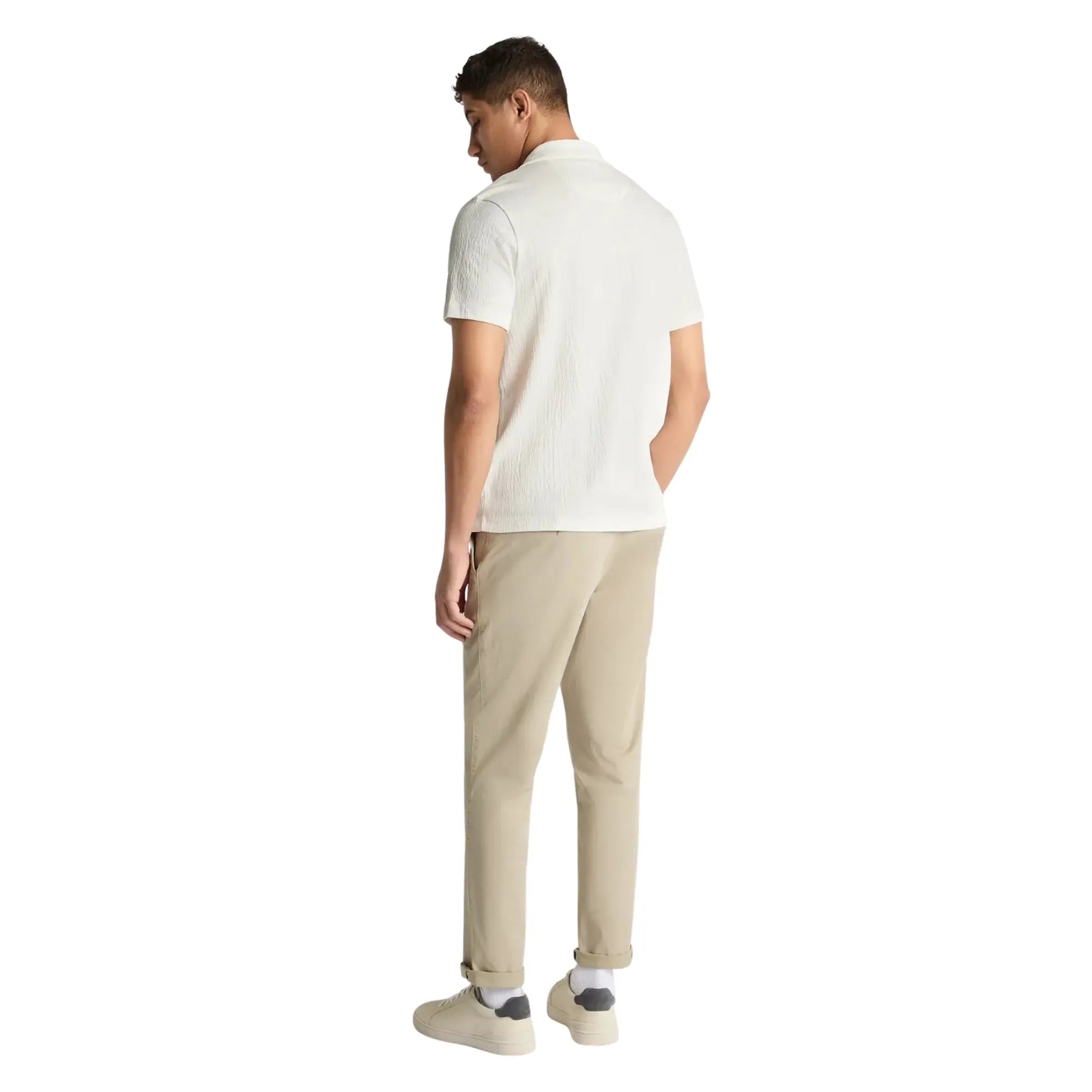 Buy Remus Uomo Textured Short Sleeve Shirt - White | Short-Sleeved Shirtss at Woven Durham