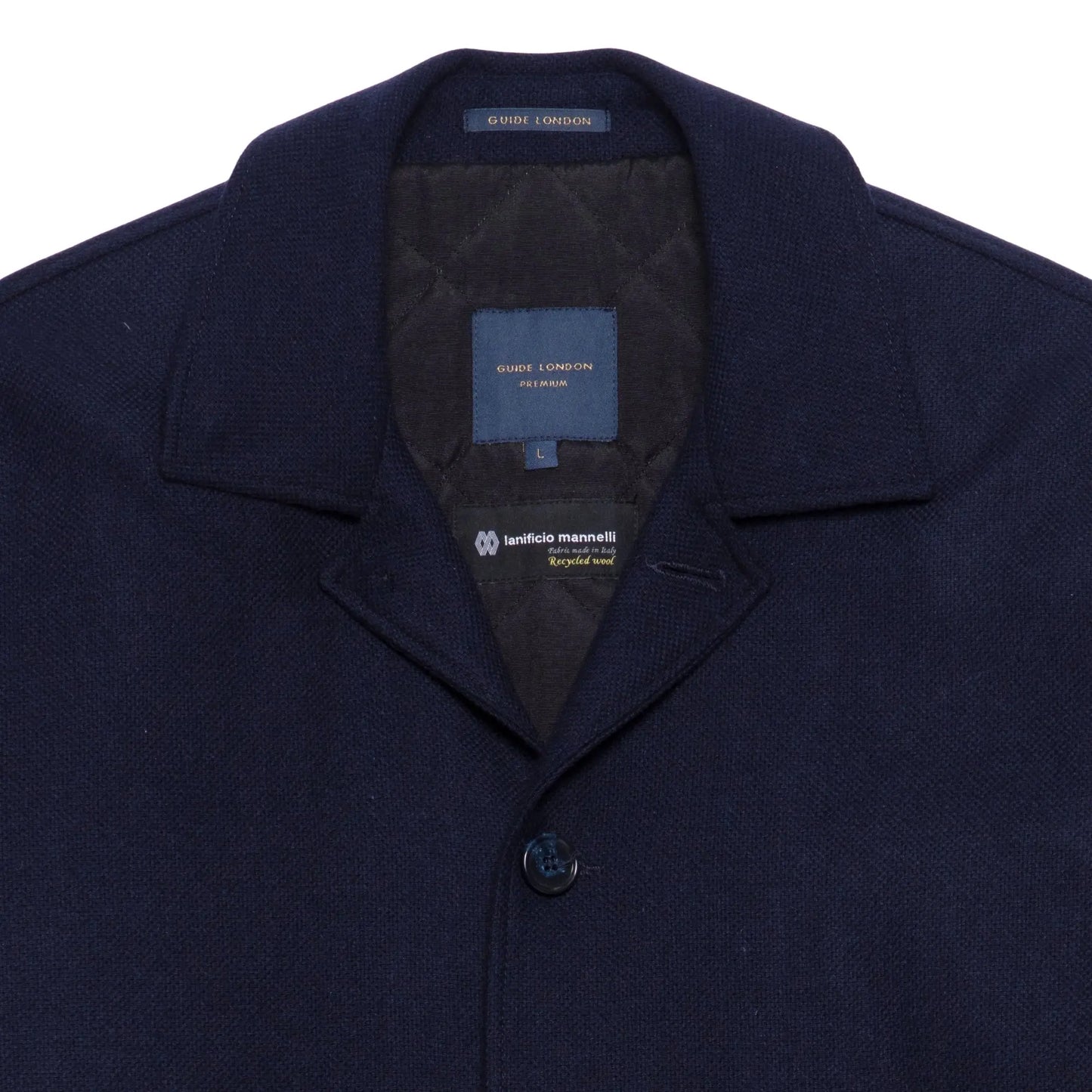 Buy Guide London Textured Wool Jacket - Navy | Worker Jacketss at Woven Durham