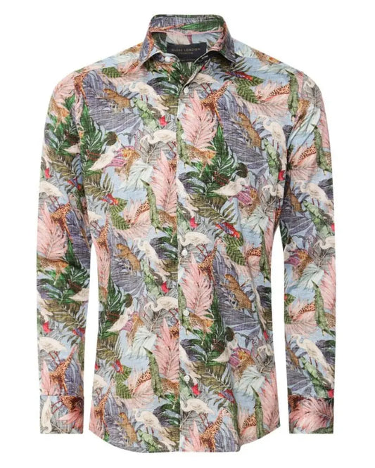 Buy Guide London Tropical Safari Print Shirt - Multi | Long-Sleeved Shirtss at Woven Durham